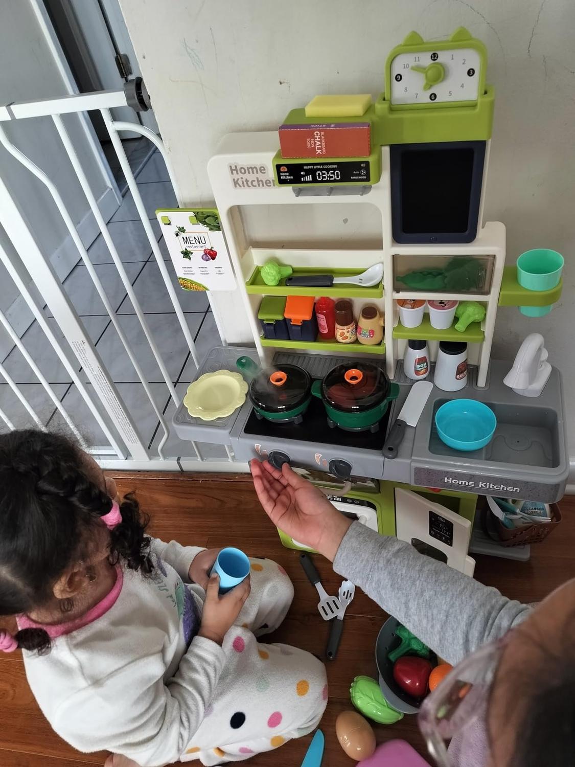 Interactive Kids Kitchen Playset with Realistic Features and Accessories
