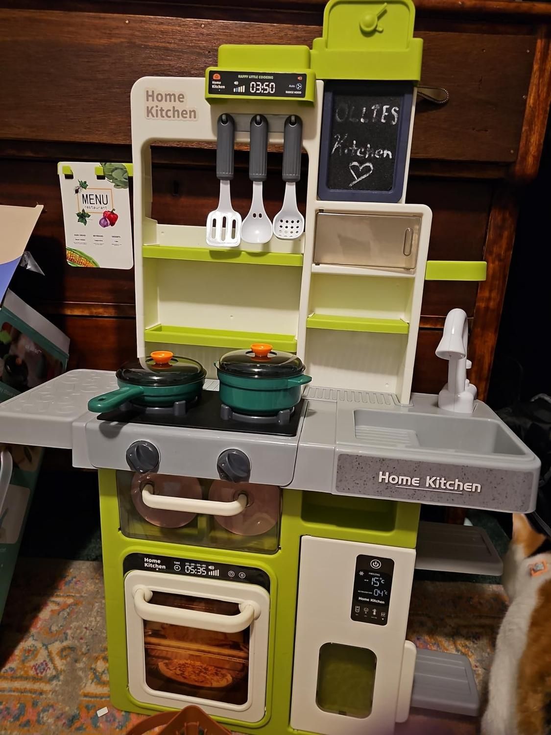 Interactive Kids Kitchen Playset with Realistic Features and Accessories