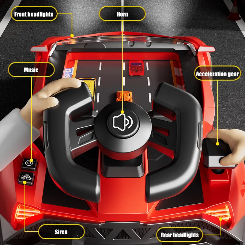 Interactive Racing Wheel Toy with 30-Level Obstacle Game, Lights & Sound, Perfect for Kids Ages 3+