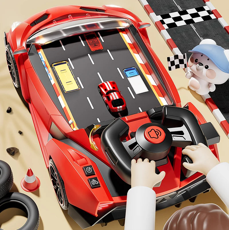 Interactive Racing Wheel Toy with 30-Level Obstacle Game, Lights & Sound, Perfect for Kids Ages 3+