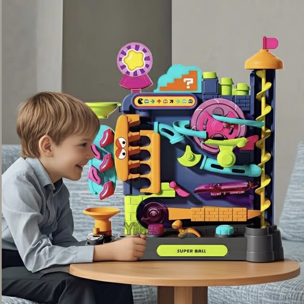 Interactive Track Game with a Multi-Layer Maze and 7 Challenging Levels, Safe Educational Toy for Ages 3+