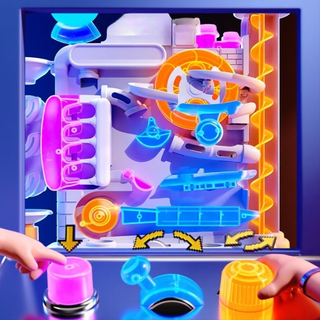 Interactive Track Game with a Multi-Layer Maze and 7 Challenging Levels, Safe Educational Toy for Ages 3+