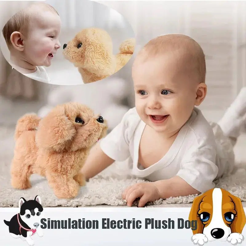 Interactive Walking Dog Toy - Early Learning & Emotional Development Buddy, Soft, Safe for Babies 6M+