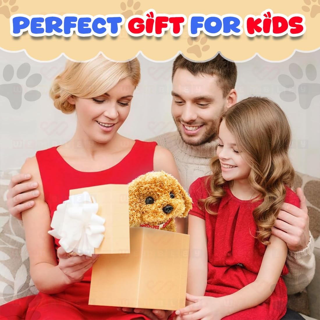 Interactive Walking Dog Toy - Early Learning & Emotional Development Buddy, Soft, Safe for Babies 6M+