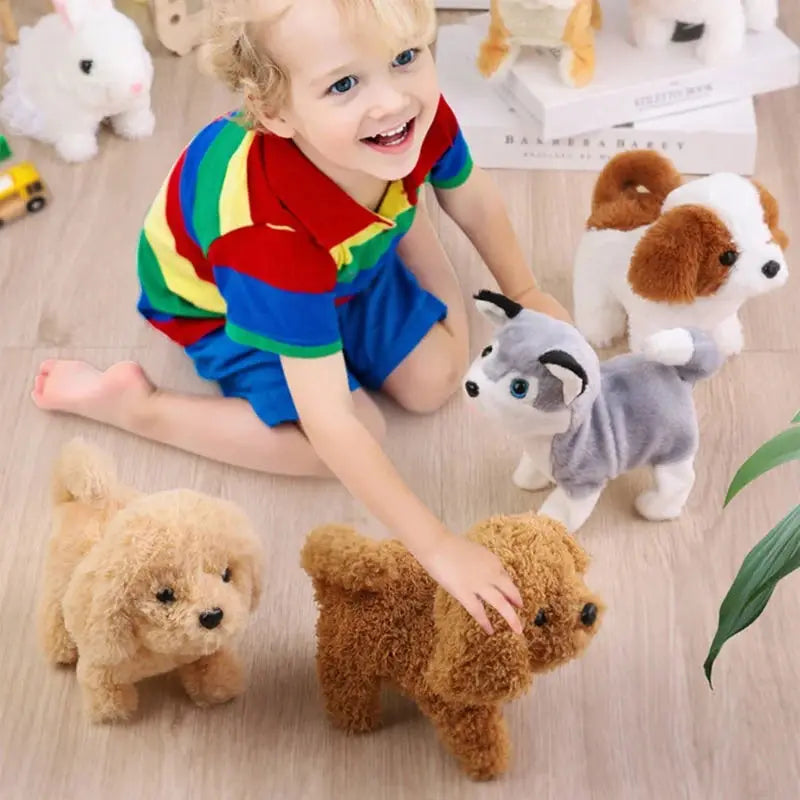 Interactive Walking Dog Toy - Early Learning & Emotional Development Buddy, Soft, Safe for Babies 6M+