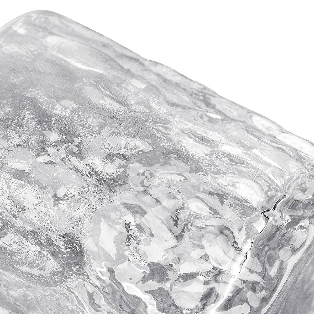 Japanese Edo Kiriko Glacier Whisky Glasses, Ice Texture, Thick Glass, Gift Ready