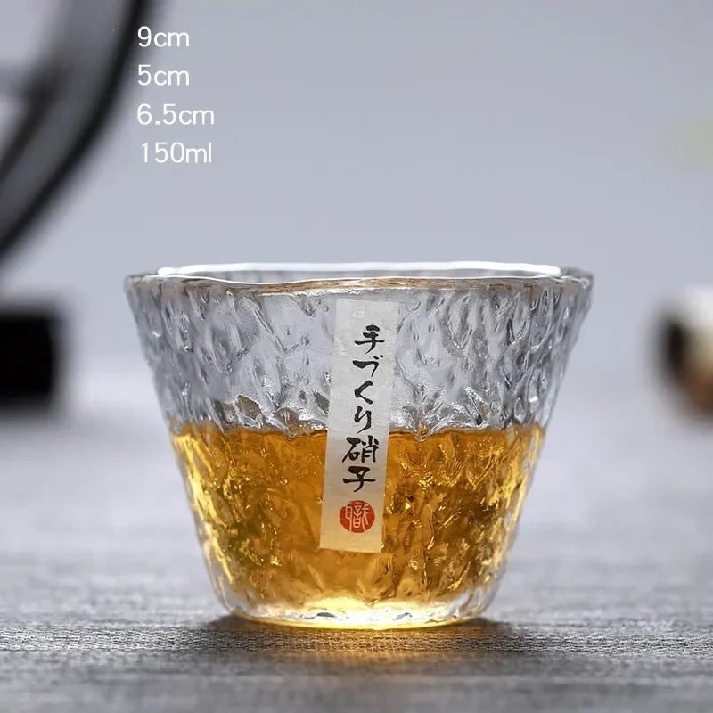 Japanese Edo Kiriko Glacier Whisky Glasses, Ice Texture, Thick Glass, Gift Ready