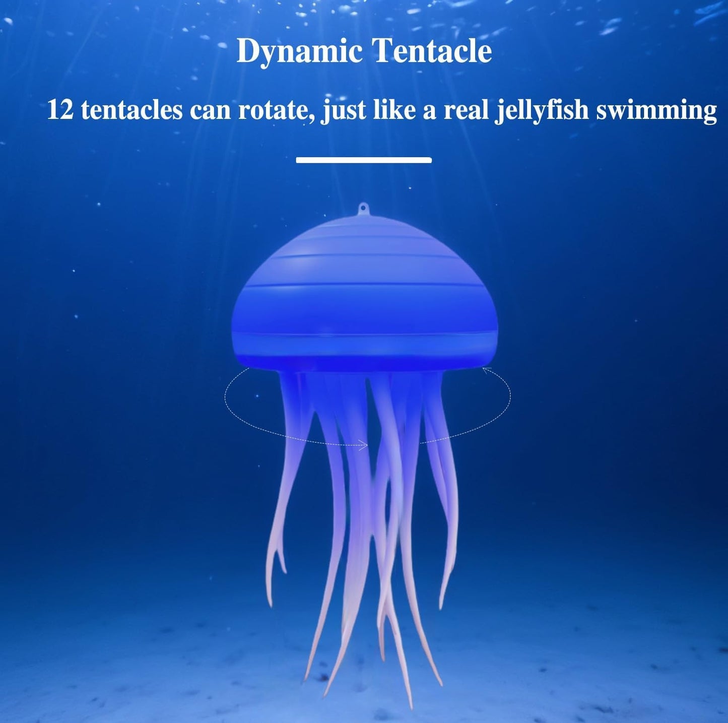 Jellyfish Realistic Night Light Ocean Hanging Lamp Perfect Gift - Color-Changing , Rechargeable, Soothing Ambience