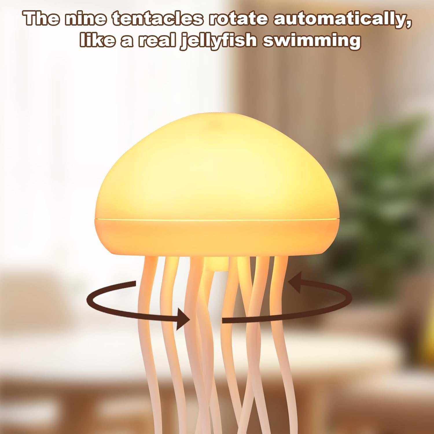 Jellyfish Realistic Night Light Ocean Hanging Lamp Perfect Gift - Color-Changing , Rechargeable, Soothing Ambience