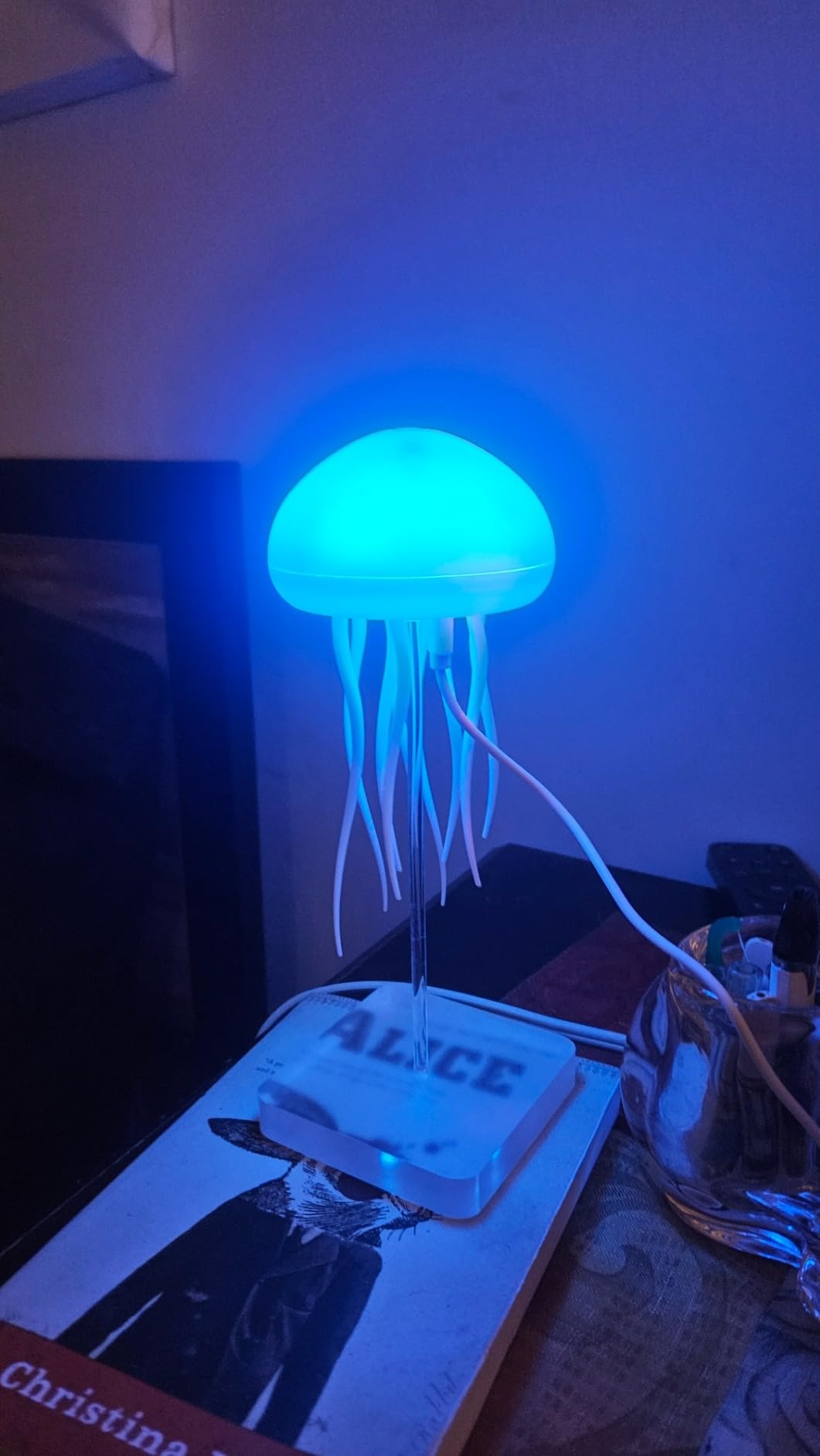Jellyfish Realistic Night Light Ocean Hanging Lamp Perfect Gift - Color-Changing , Rechargeable, Soothing Ambience