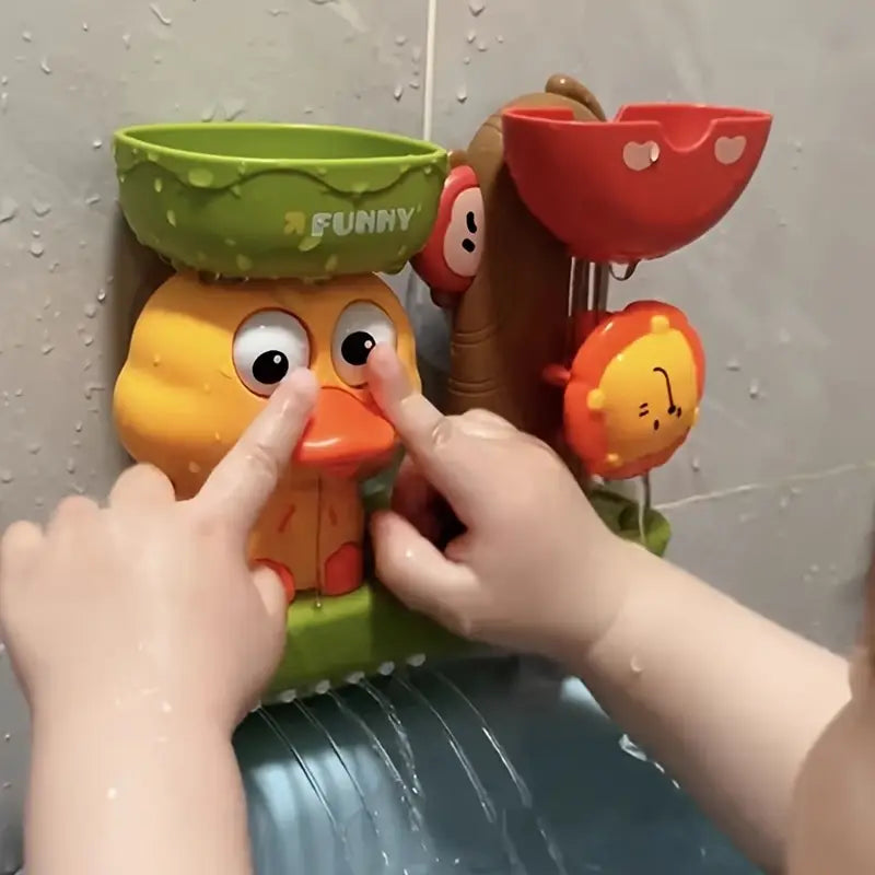 Jungle-Themed Water Fun with Spinning Friends, Make Bath Time Fun, Safe for Ages 1+
