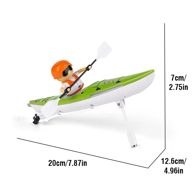 Kayak Racing Ship Remote Control with LED Colorful Lights, Anti-Capsize Balance System, Safe for Ages 6+