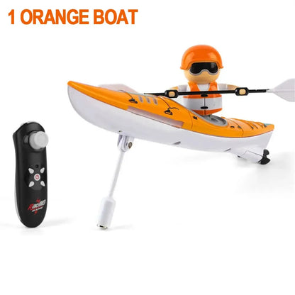 Kayak Racing Ship Remote Control with LED Colorful Lights, Anti-Capsize Balance System, Safe for Ages 6+