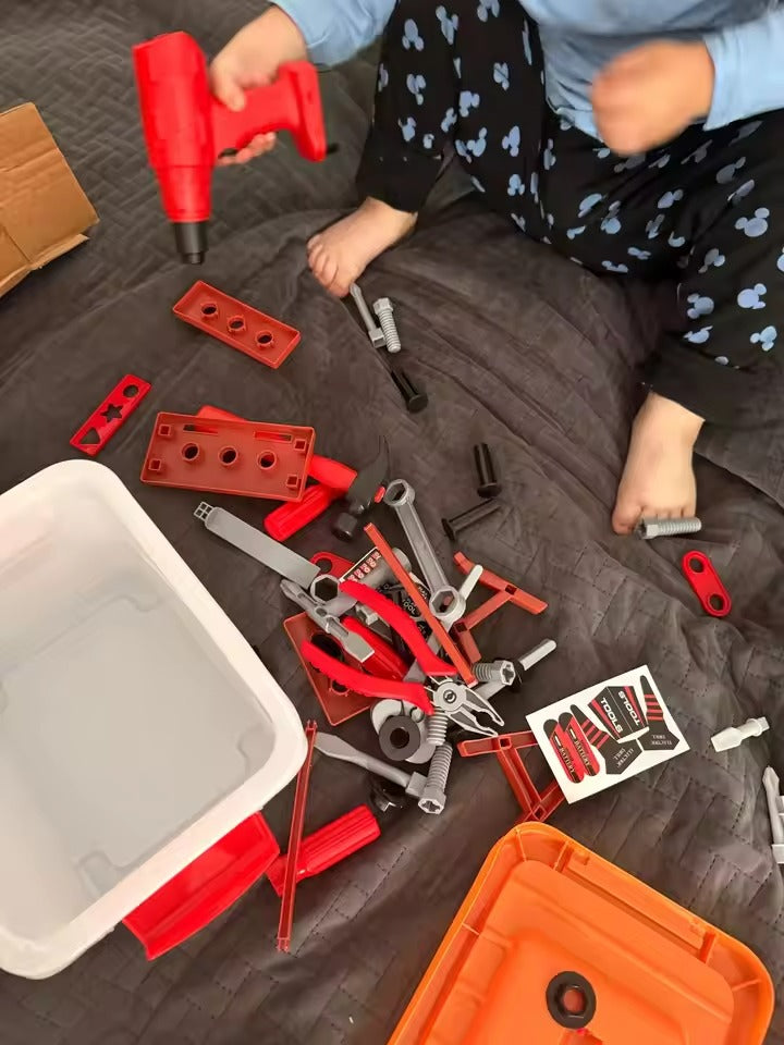 Kid's Ultimate Construction Playset with Kids Engineering Workshop Bench Included, Safe for Ages 3+