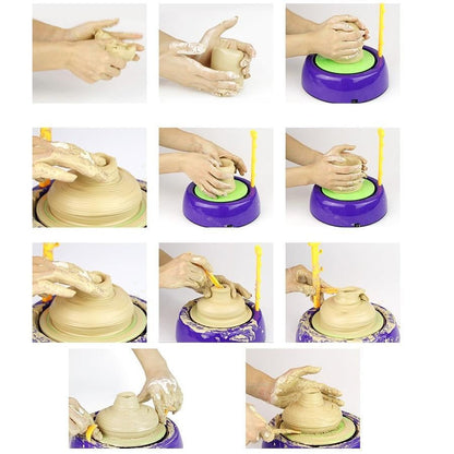 Kids Pottery Workshop Set with Electric Spinning Wheel
