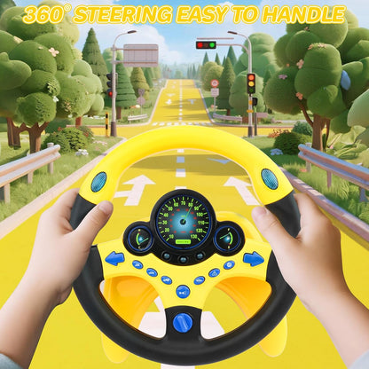 Kids Car Driving Simulated Toy with Light and Music Early Education Pretend Play Toys Steering Wheel Toy for Boys and Girls
