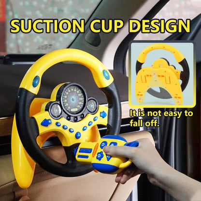 Kids Car Driving Simulated Toy with Light and Music Early Education Pretend Play Toys Steering Wheel Toy for Boys and Girls