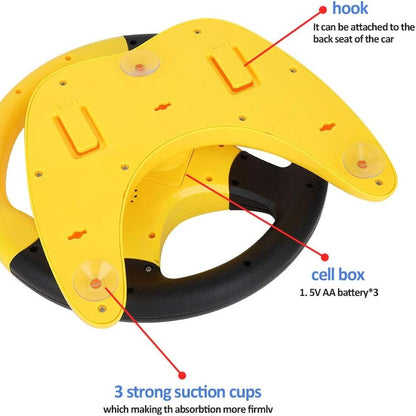 Kids Car Driving Simulated Toy with Light and Music Early Education Pretend Play Toys Steering Wheel Toy for Boys and Girls