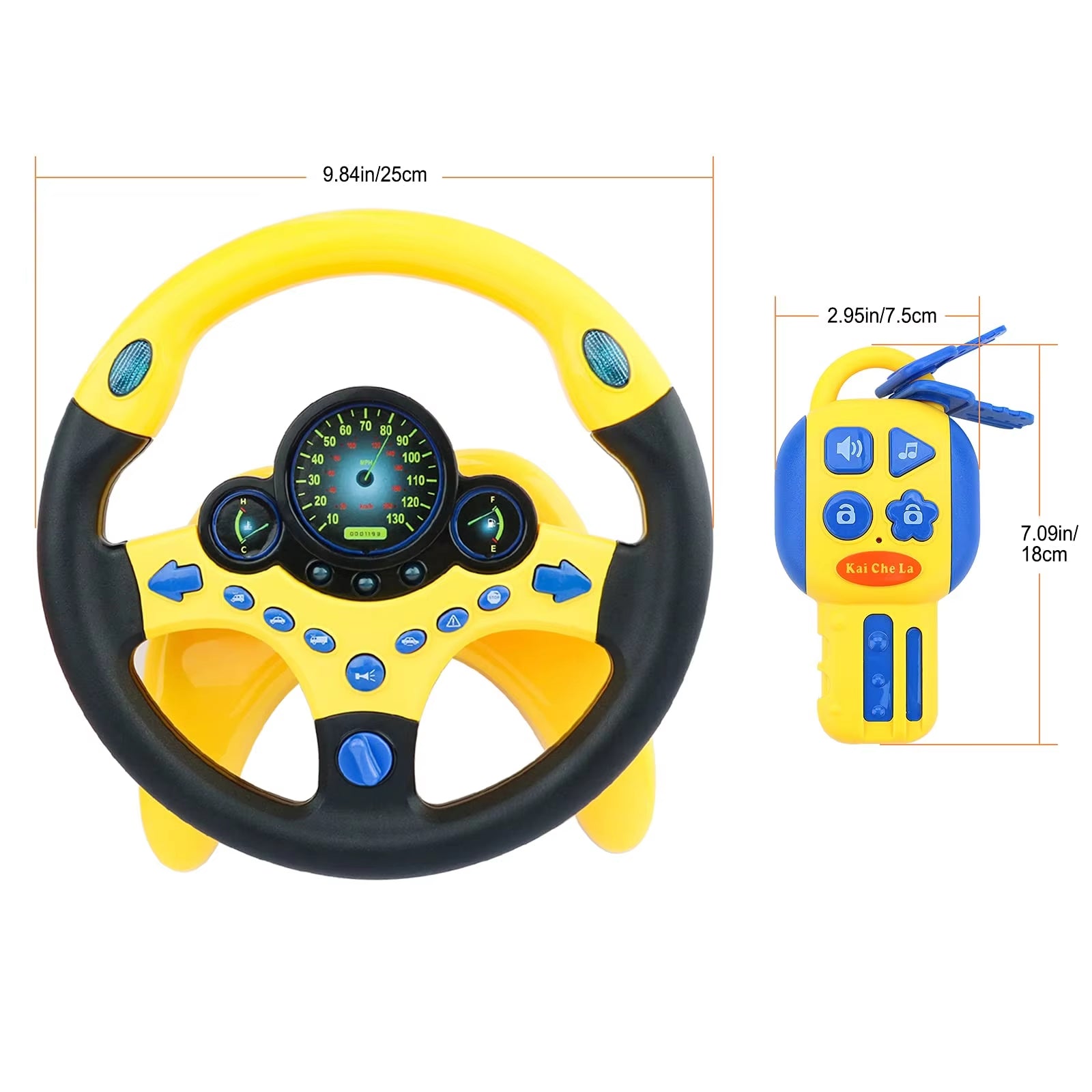 Kids Car Driving Simulated Toy with Light and Music Early Education Pretend Play Toys Steering Wheel Toy for Boys and Girls