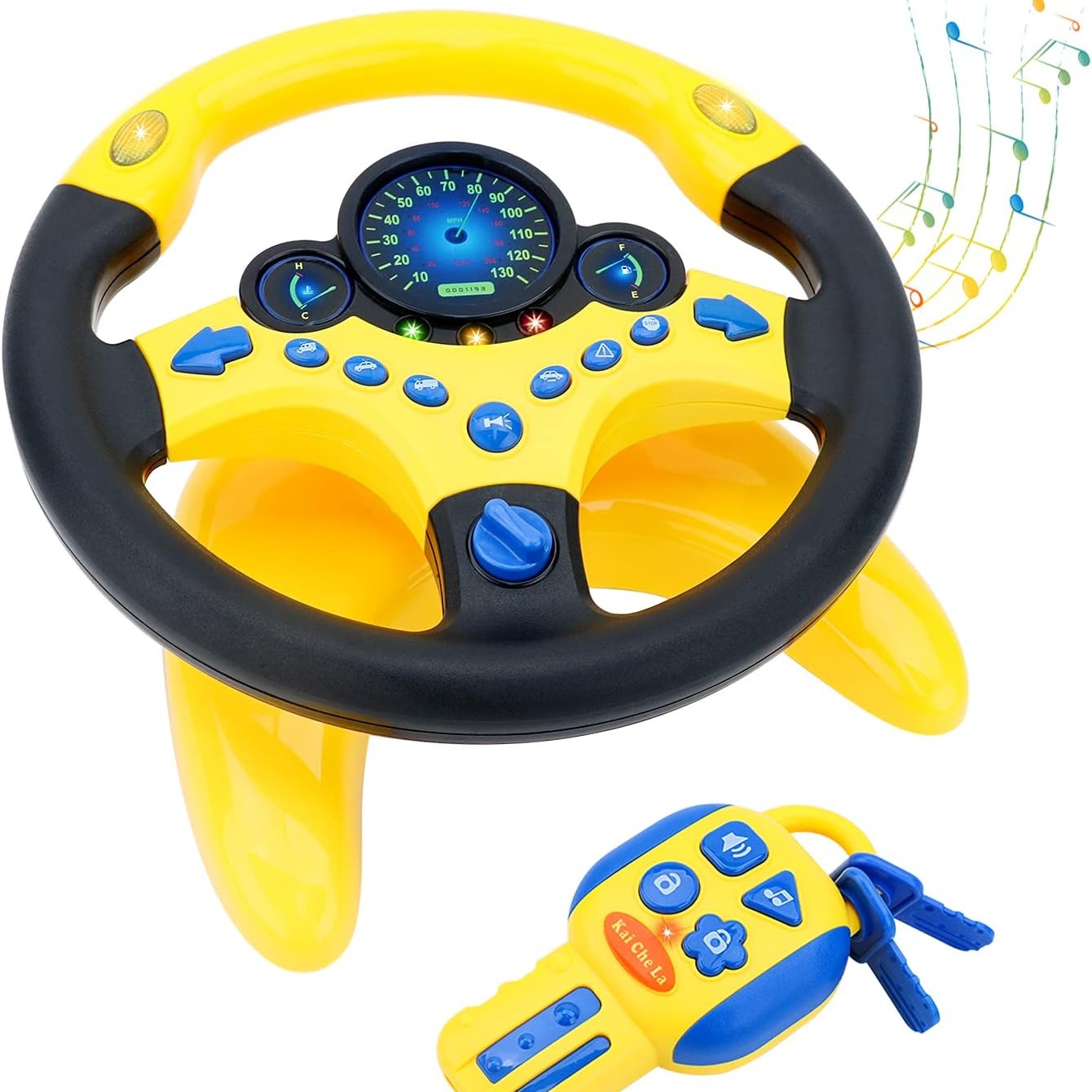 Kids Car Driving Simulated Toy with Light and Music Early Education Pretend Play Toys Steering Wheel Toy for Boys and Girls