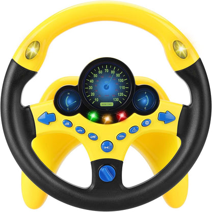 Kids Car Driving Simulated Toy with Light and Music Early Education Pretend Play Toys Steering Wheel Toy for Boys and Girls
