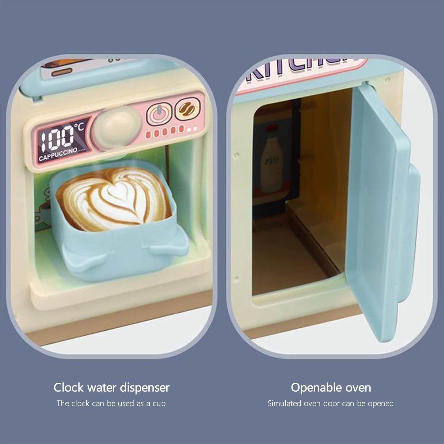 Kids Kitchen Playset with Water, Light and Steam Features – Pretend Cooking Toy with Accessories