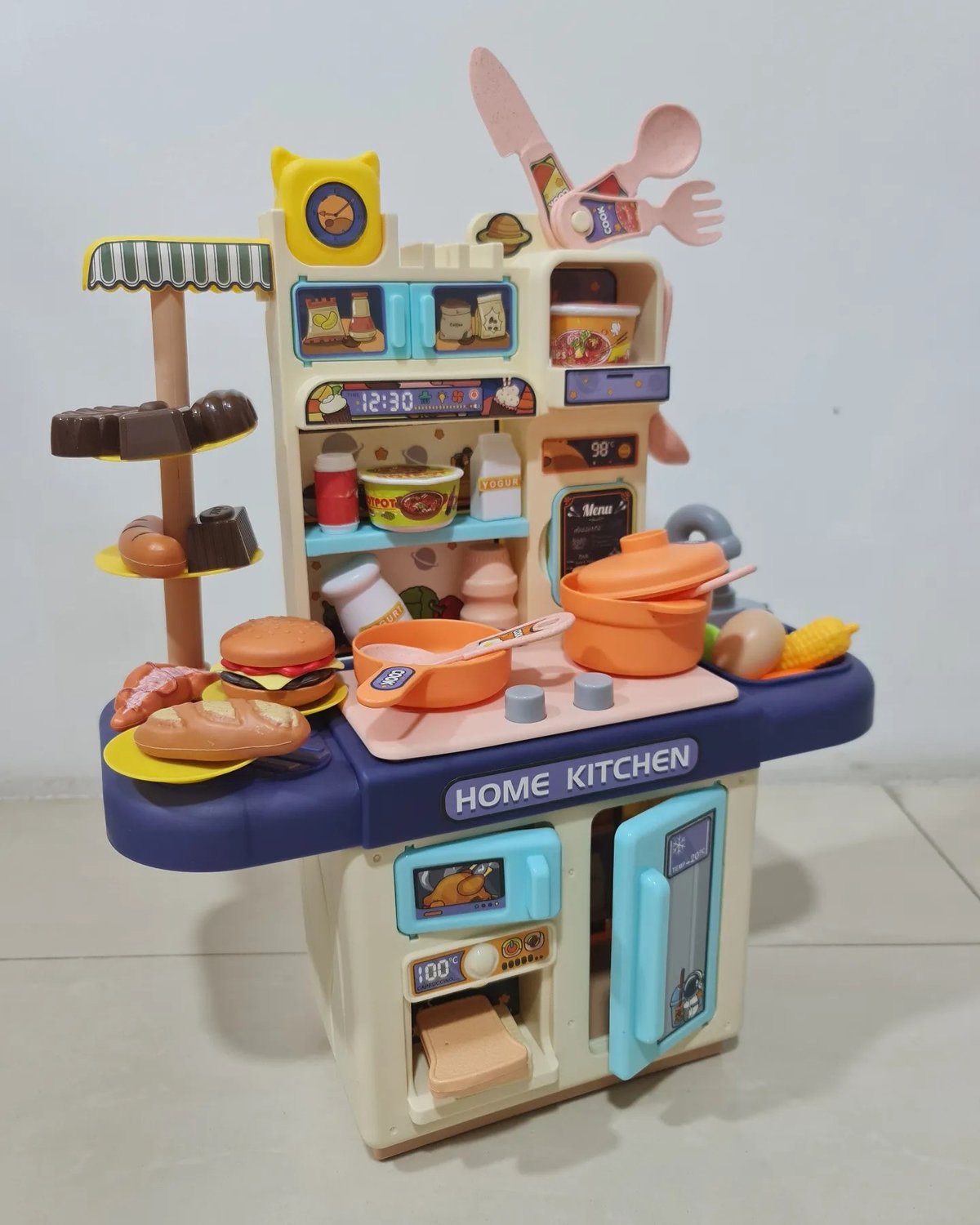 Kids Kitchen Playset with Water, Light and Steam Features – Pretend Cooking Toy with Accessories