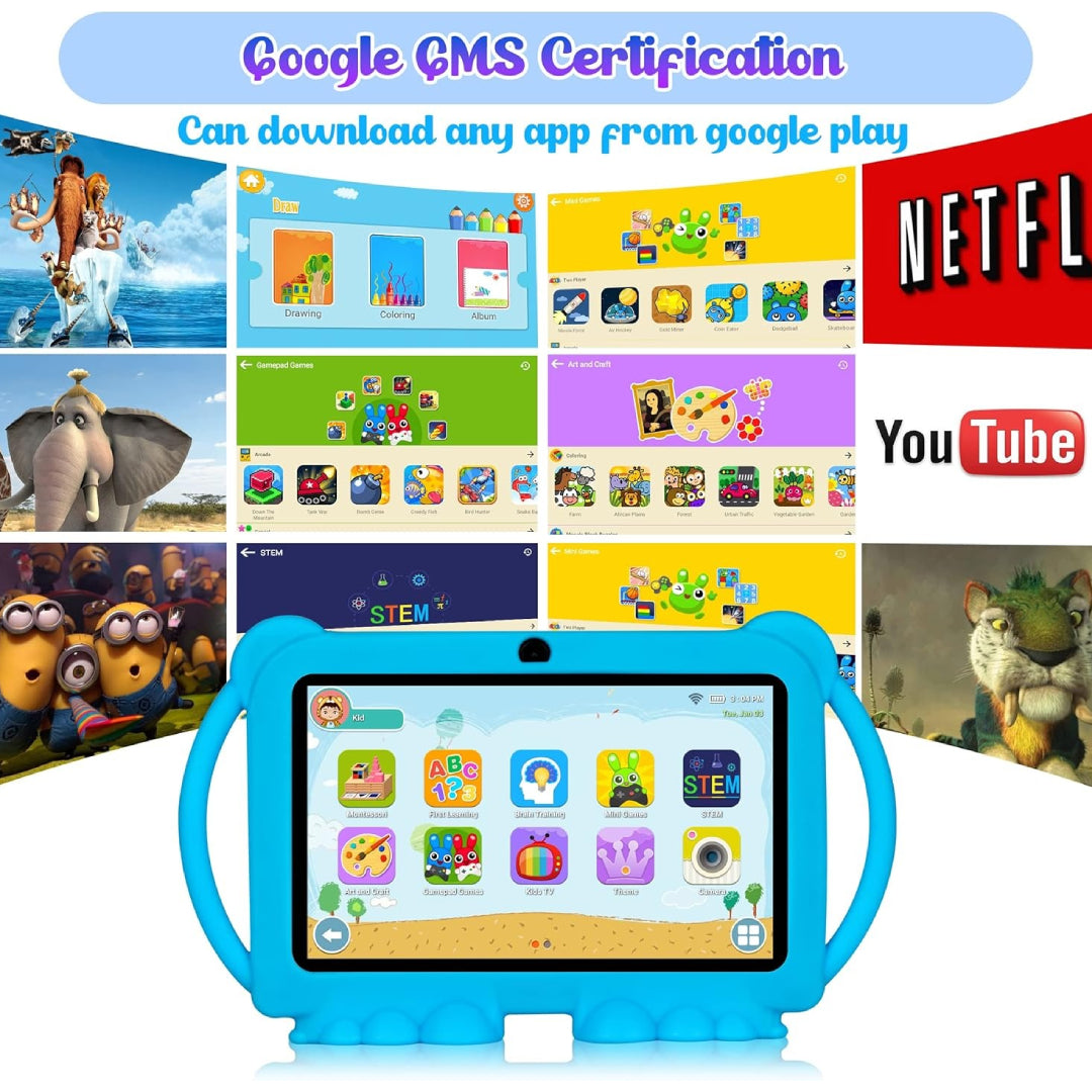 Kids' Learning Tablet with Parental Controls - 7-Inch Android Device for Toddlers