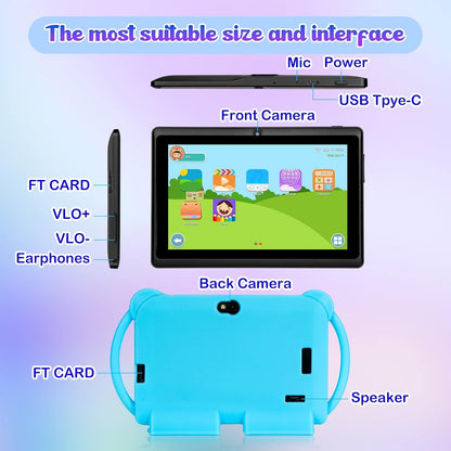 Kids' Learning Tablet with Parental Controls - 7-Inch Android Device for Toddlers