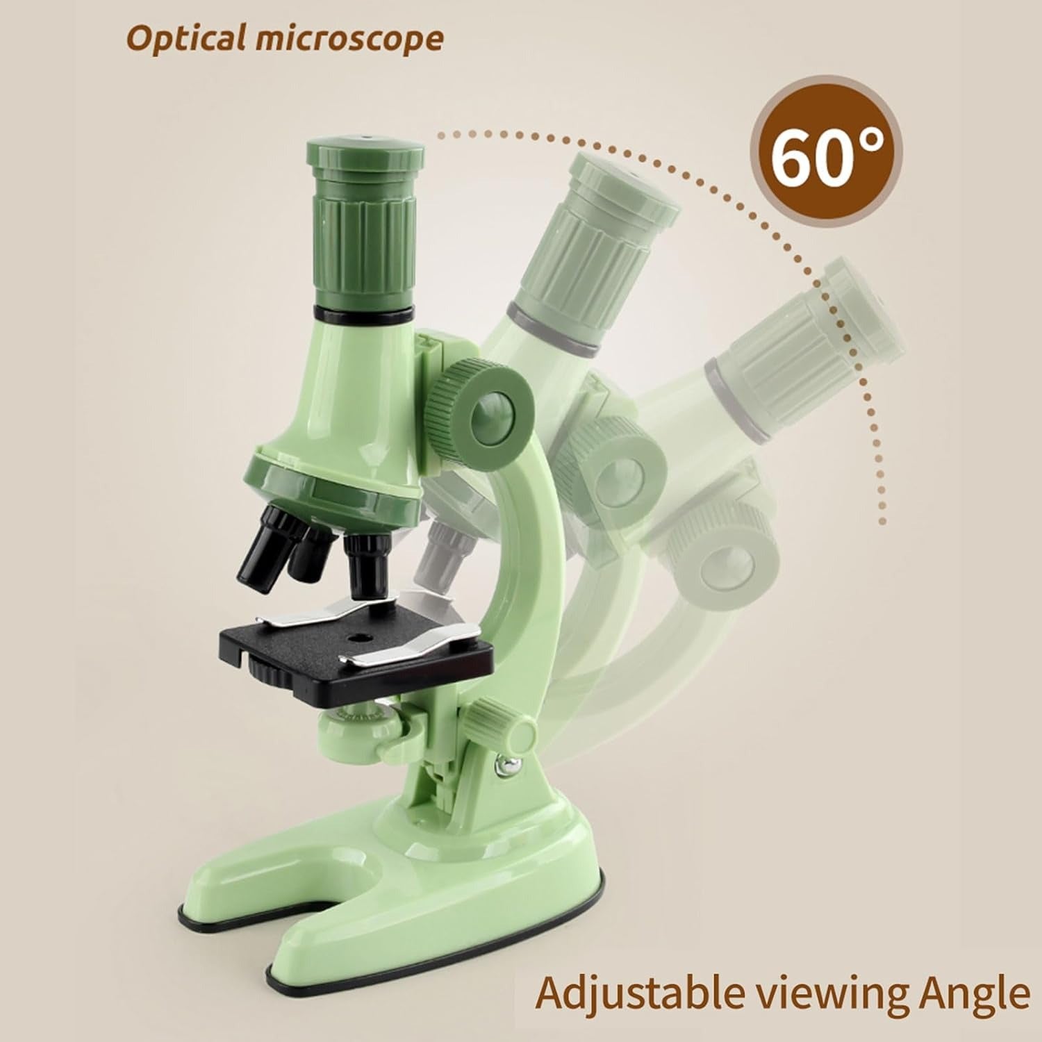 Kids Science Microscope Toy - Educational STEM Kit, Slides, Tools, Bright Colors, Little Explorers, Safe for Ages 3+