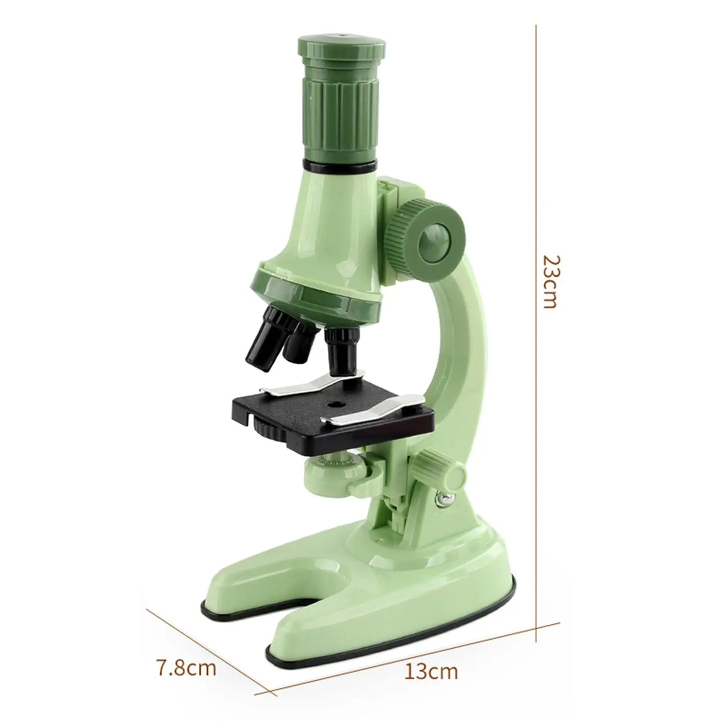 Kids Science Microscope Toy - Educational STEM Kit, Slides, Tools, Bright Colors, Little Explorers, Safe for Ages 3+