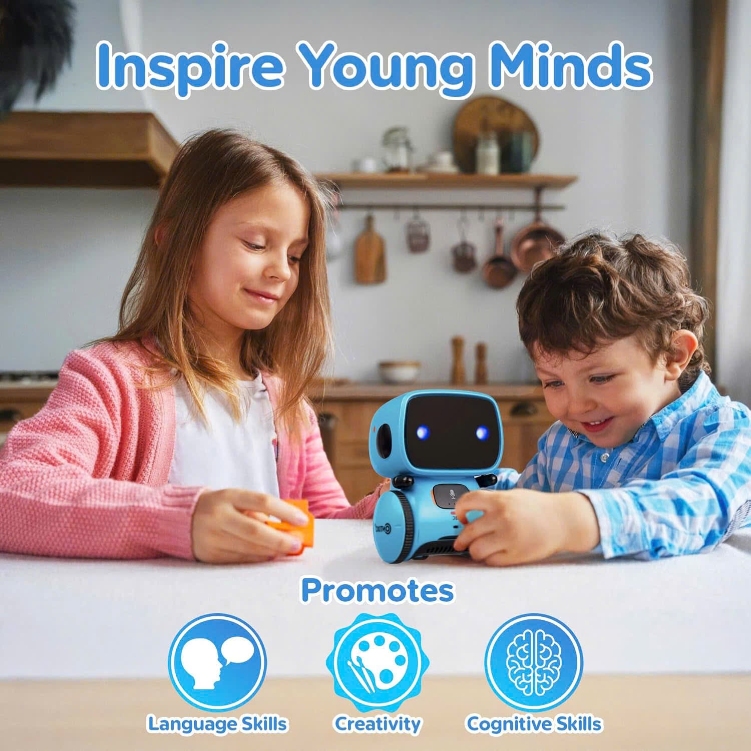 Kids Talking Robot Interactive Toy – Voice & Touch Control, Safe for Ages 3+