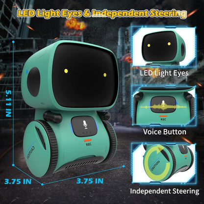 Kids Talking Robot Interactive Toy – Voice & Touch Control, Safe for Ages 3+