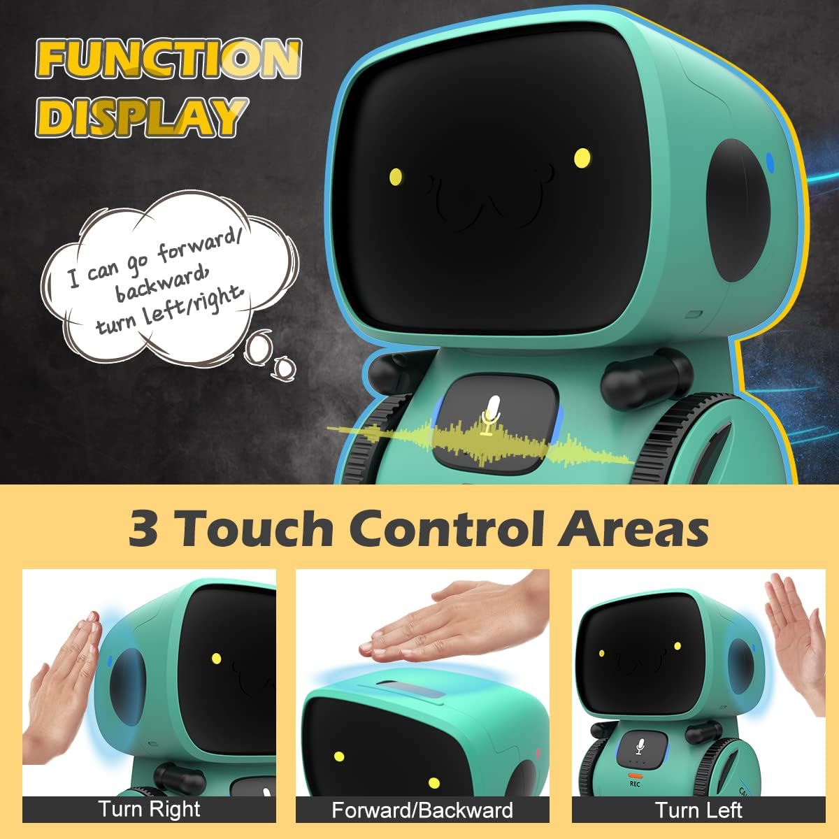 Kids Talking Robot Interactive Toy – Voice & Touch Control, Safe for Ages 3+