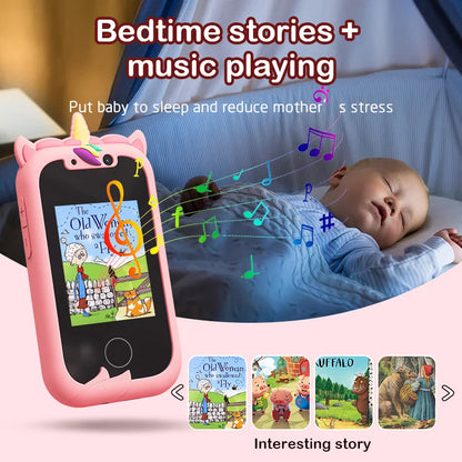 Kids Toy Phone with Dual Cameras and Educational Features, Music, Stories, Games & Drawing, Safe for Ages 3+