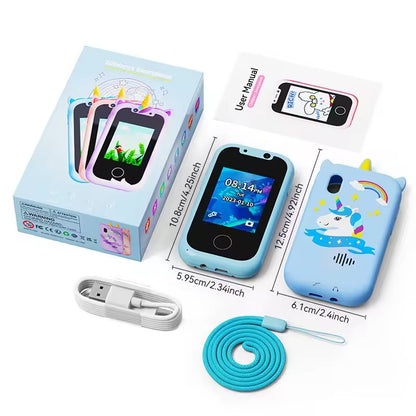 Kids Toy Phone with Dual Cameras and Educational Features, Music, Stories, Games & Drawing, Safe for Ages 3+