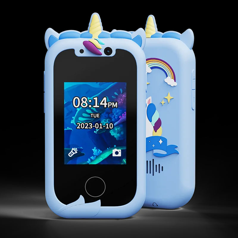 Kids Toy Phone with Dual Cameras and Educational Features, Music, Stories, Games & Drawing, Safe for Ages 3+