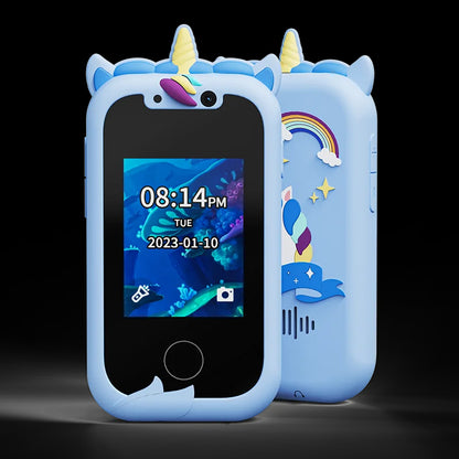 Kids Toy Phone with Dual Cameras and Educational Features, Music, Stories, Games & Drawing, Safe for Ages 3+