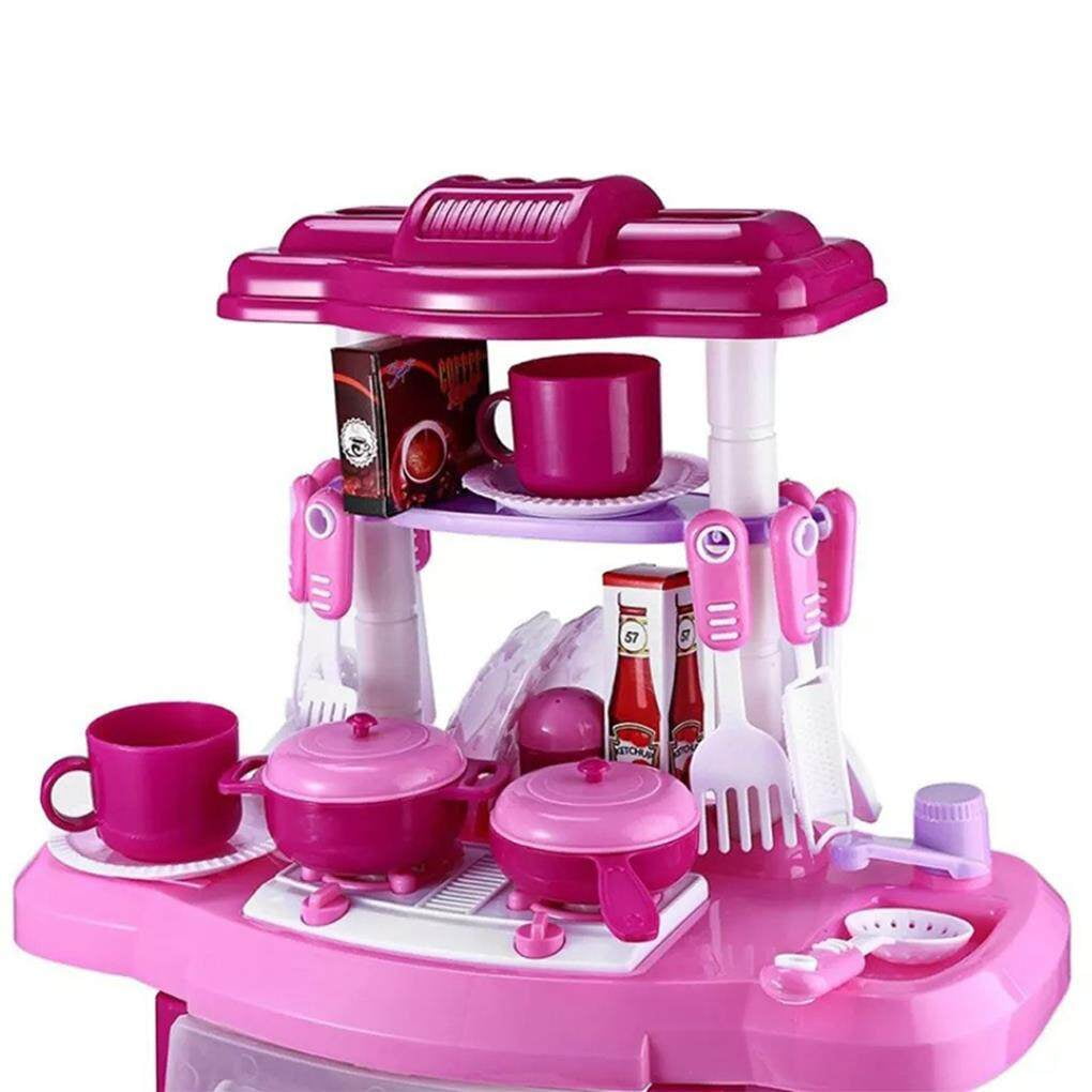 Kitchen Playset Role Playing Game with Light and Sound Water Features Christmas Gift Toys