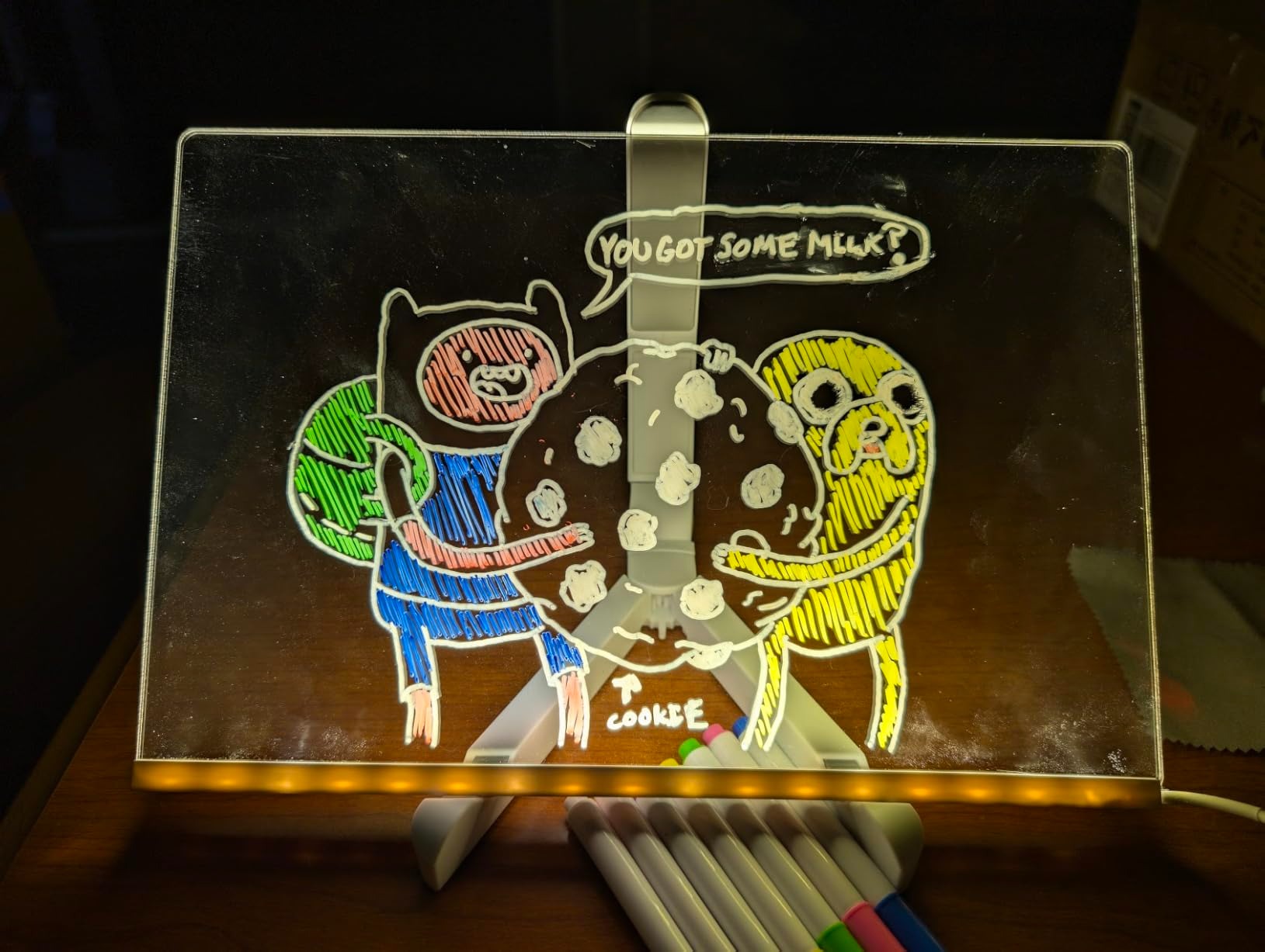 LED Drawing Board for Creative Kids, Glowing Notes, Rewritable, USB Powered, Great Gift Idea