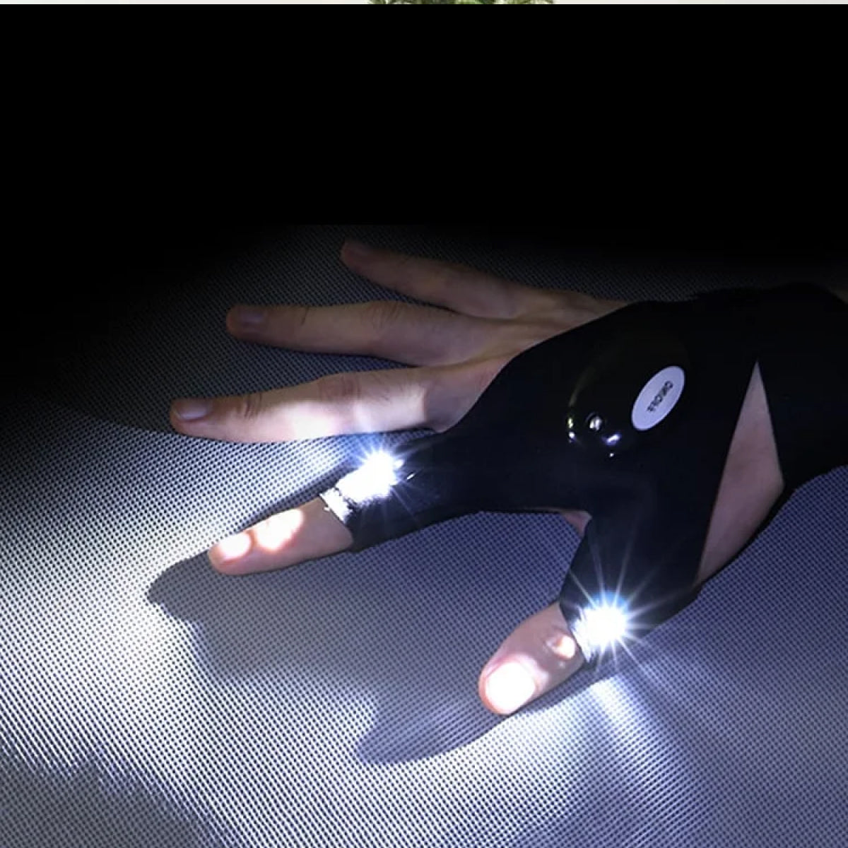 LED Fingerless Gloves with Waterproof Lights