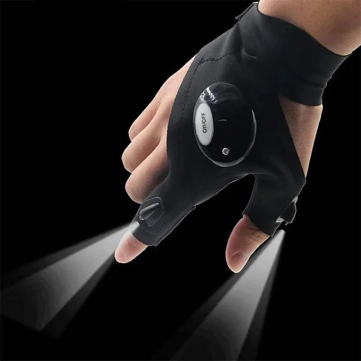 LED Fingerless Gloves with Waterproof Lights