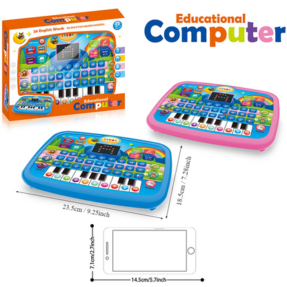 LED Interactive Learning Tablet for Kids Aged 1-6, Alphabet, Numbers, Music & Animal Piano Keys
