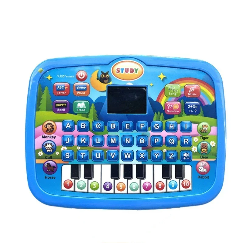 LED Interactive Learning Tablet for Kids Aged 1-6, Alphabet, Numbers, Music & Animal Piano Keys
