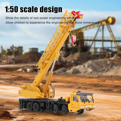 Ladder Crane Car Toy – Sturdy Diecast Build, Smooth 360° Rotation, Lifelike Engineering Design, Educational Fun, Safe for Kids 8+