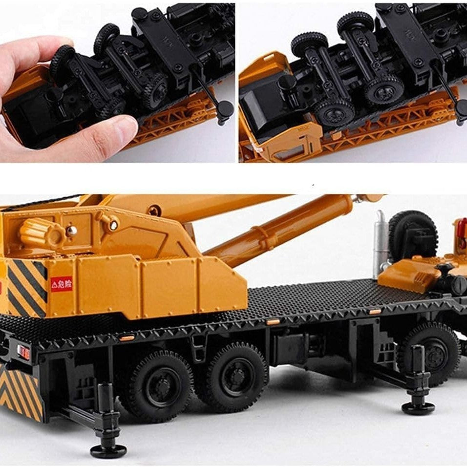 Ladder Crane Car Toy – Sturdy Diecast Build, Smooth 360° Rotation, Lifelike Engineering Design, Educational Fun, Safe for Kids 8+