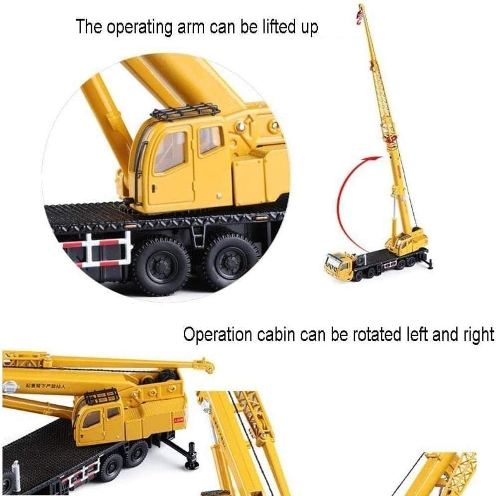 Ladder Crane Car Toy – Sturdy Diecast Build, Smooth 360° Rotation, Lifelike Engineering Design, Educational Fun, Safe for Kids 8+