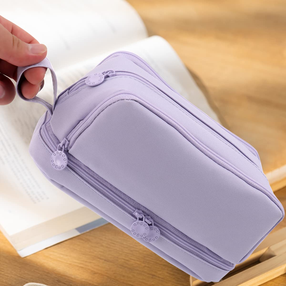 Large Capacity Pencil Case – 4-Compartment Multifunctional Pen & Stationery Organizer