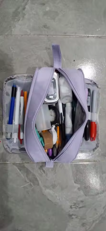 Large Capacity Pencil Case – 4-Compartment Multifunctional Pen & Stationery Organizer