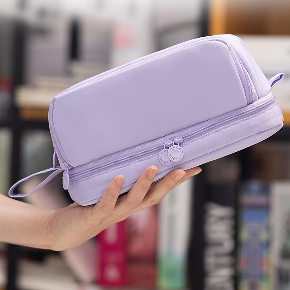 Large Capacity Pencil Case – 4-Compartment Multifunctional Pen & Stationery Organizer